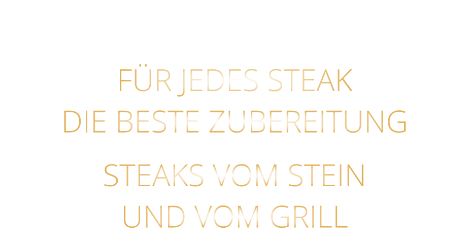 FÜR JEDES STEAK DIE BESTE ZUBEREITUNG STEAKS VOM STEIN UND VOM GRILL