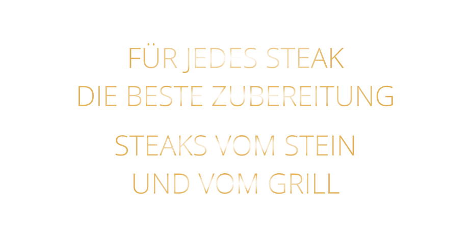 FÜR JEDES STEAK DIE BESTE ZUBEREITUNG STEAKS VOM STEIN UND VOM GRILL