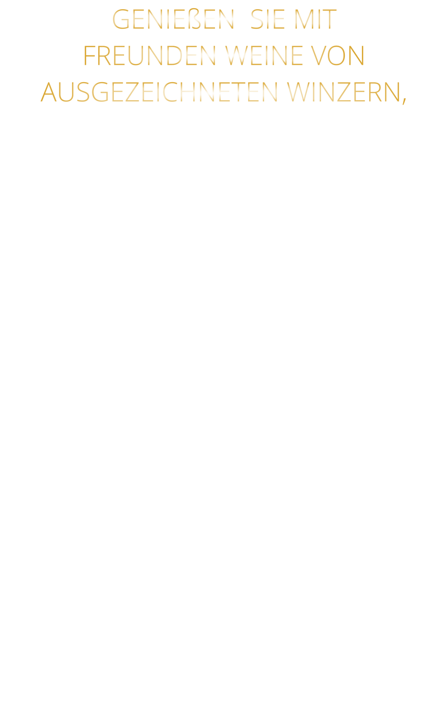 GENIEßEN  SIE MIT  FREUNDEN WEINE VON  AUSGEZEICHNETEN WINZERN,