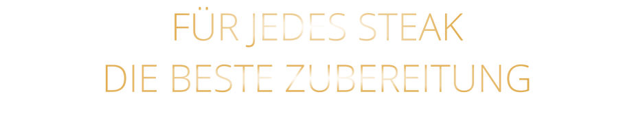 FÜR JEDES STEAK DIE BESTE ZUBEREITUNG